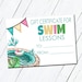 Printable Gift Certificate for Swim Lessons, Swim Lessons Gift, Swim ...