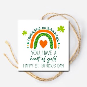 St. Patrick's Day-cadeaukaartje, You Have a Heart of Gold, klascadeau, St. Paddy's-cadeau, St. Patrick's Day voor kinderen, cadeaukaartje chocoladekoekje