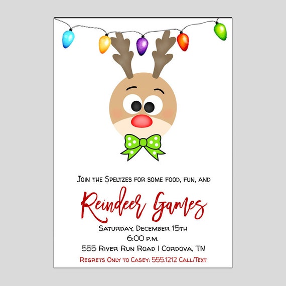 Reindeer Games Night Invitations