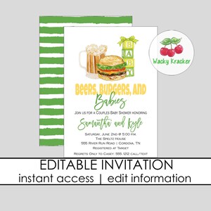 A Baby is Brewing, Dad to Be Shower, Baby Shower Invitation, Sip and See Shower, Dad Baby Shower, Couples Shower, Editable Invitation