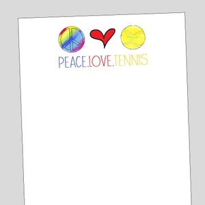 Tennis Notepad, Tennis Gift, gift for tennis player, tennis gifts for women