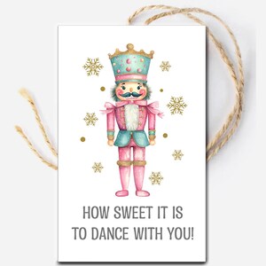 Druckbare Weihnachtsgeschenkanhänger, Weihnachtstanz, Ballett Geschenkanhänger, Weihnachtsgeschenk Anhänger für Kinder, Weihnachtsklasse Leckerli, Ballerina Tänzerin Geschenkanhänger