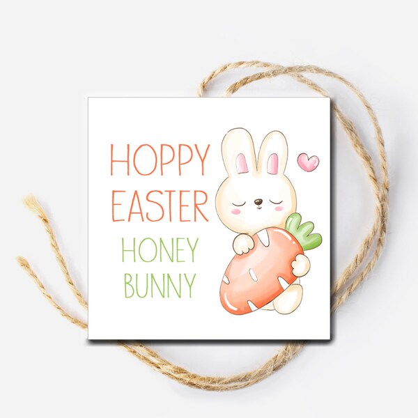 Printable Easter Tag, Instant Download, Honey Bunny Tag, Easter Treat Tag, Easter Bunny Tag, Tag for Sweet Treat, Printable Gift Tag