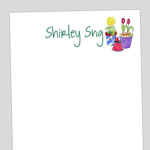 Garden Notepads, Gift for Gardeners, Plant Lover Gift, Personalized Notepad, Cute Personalized Gift, Floral Stationery, Flower notepad,