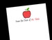 Red Polka Dot Apple Notepad, Personalized Notepad, Teacher Appreciation Gift 