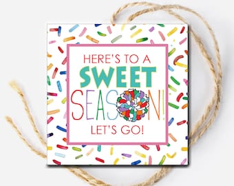 Cheer Tag, Sweet Season Printable Gift Tags, Good Luck Game Day, Cheer Competition Tag, Jamboree Cheer Camp, Squad Team Treats, Teammate
