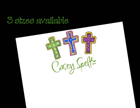 Cross Notepads, Sunday School Teacher Gift, Cross Stationery, religious gift, Catholic gift, gift for nun, church gift, cross gift