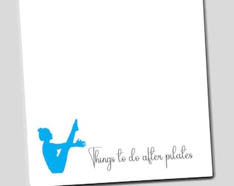 Personalized Pilates Notepad, Funny Pilates Gift, Custom Fitness Notepad, Things To Do After Pilates List Pad, Gift for fitness instructor