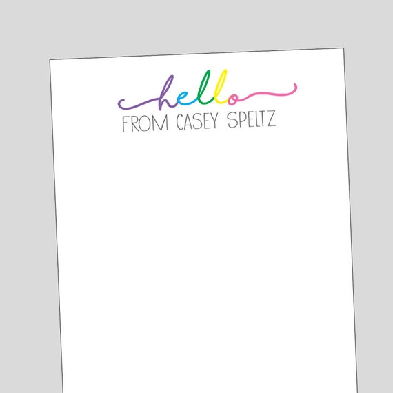 Hello Notepad Back to School Gift Teacher Appreciation Gift - Etsy