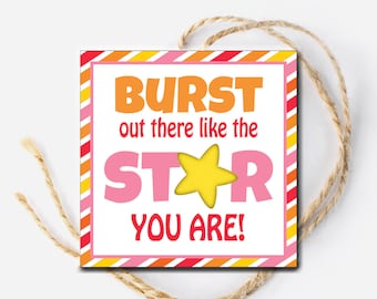 Cheer Competition Gift Tags, Good Luck Gift Tags, Gymnastics Competition, Candy Tag, Team Treat Tags, Dance Drill Team, Instant Download