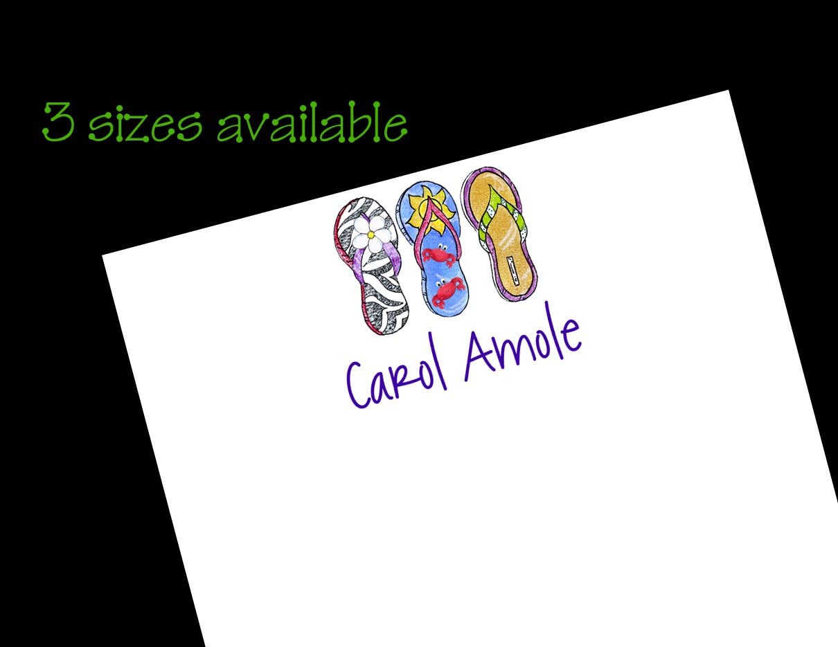 Flip Flop Notepads, Beach Gift, Personalized Gift, Hostess gift, summer birthday gift, teacher gift