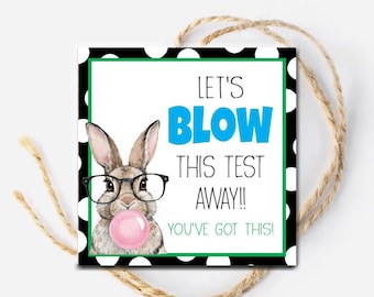 Étiquette imprimable de gomme, étiquette d'encouragement de test, étiquette d'étudiant de bonne chance, étiquettes de festin de jour de test, étiquettes de motivation d'étudiant, cadeau de test d'état