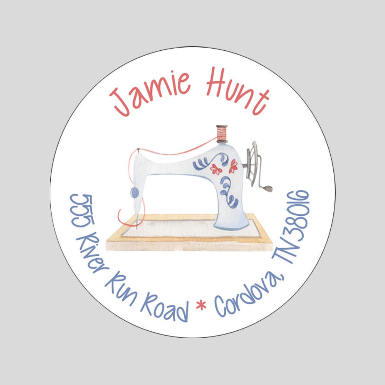 Sewing Machine Address Labels / Personalized Sewing Labels / | Etsy