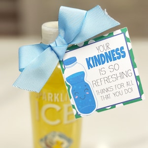 Wasserflasche druckbare Markierung, Wertschätzung Geschenk, zufällige Tat der Freundlichkeit, druckbare Markierung, Lehrer Geschenk, danke, sofortiger Download, Busfahrer