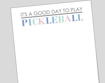 Pickleball Notepad, Pickleball Gifts, Pickleball Friends, Pickleball gifts for her, pickleball queen, Good day for pickleball, team gift
