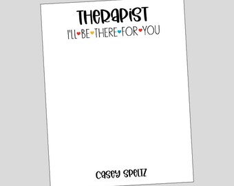 Therapist Notepad, Therapist Gift, custom notepad, Occupational Therapist Gift, Custom OT Gift, Personalized Notepad Gift, Therapy Gift, OT