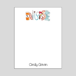 Nurse Notepads, Doctor or Nurse Gift, Nurse Appreciation Week, Personalized notepad