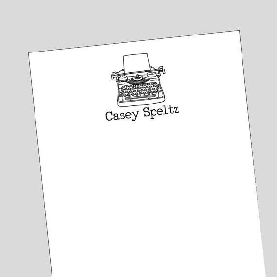Typewriter Notepad, Personalized Notepad, Custom Notepad, Gift for Journalist, Teacher Gift, to do list notepad, Gift for Author, Journalism