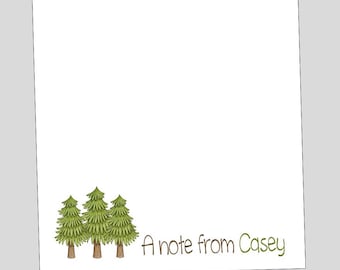 Tree Notepad, Woodland Stationery, Woodland gift, personalized gift, custom notepad, nature gift