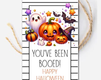 You’ve Been Booed Halloween Gift Tag, Printable Boo Basket Tag, Neighbor Halloween Gift Idea, Fun Halloween Door Drop Tag, Neighborhood tag