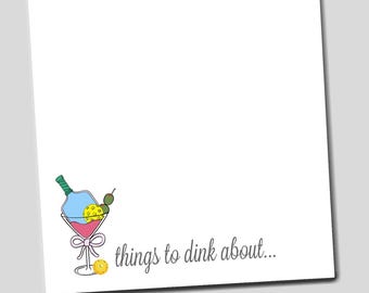 Pickleball Notepad, Funny Pickleball Gift, Dink Dinking Notepad, Pickleball Stationery, Player Gift Idea, Tournament or League Gift Idea