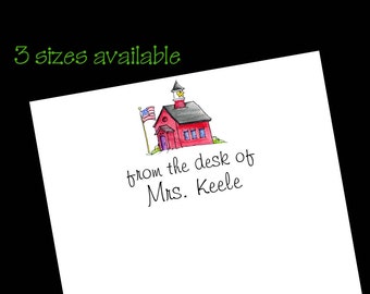 Schoolhouse Notepads, Teacher Gift, Gift for Teacher Appreciation, gift for principal, personalized gift, back to school gift
