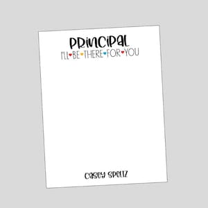 Principal Notepads, Back to School Gift, Teacher Gift, Principal Appreciation Gift, Principal Gift, Gift for School Principal, End of Year