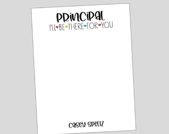Principal Notepads, Back to School Gift, Teacher Gift, Principal Appreciation Gift, Principal Gift, Gift for School Principal, End of Year