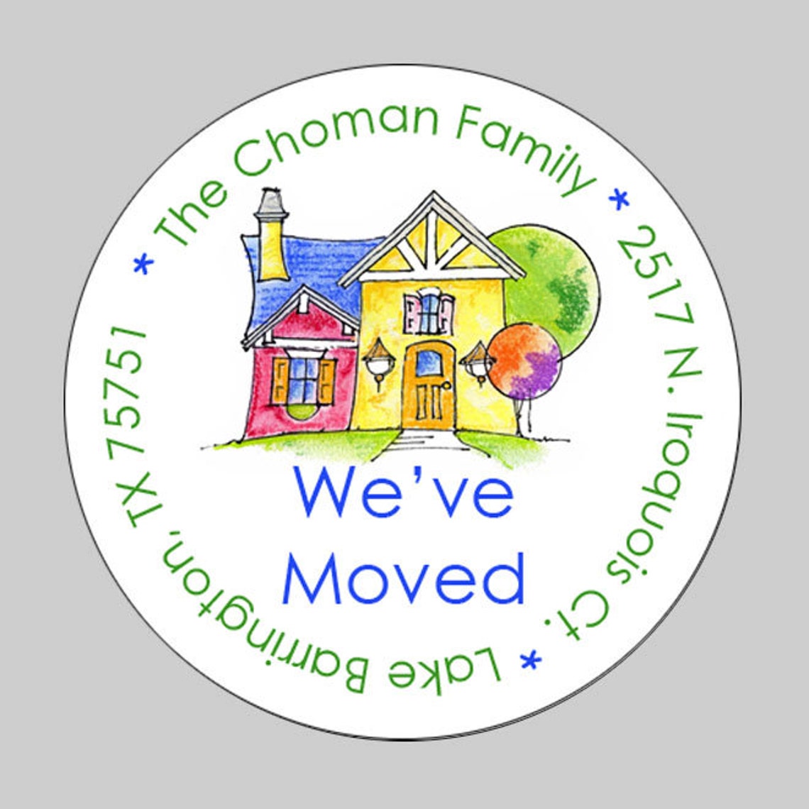 House Address Labels / New Home Stickers / We've Moved Etsy