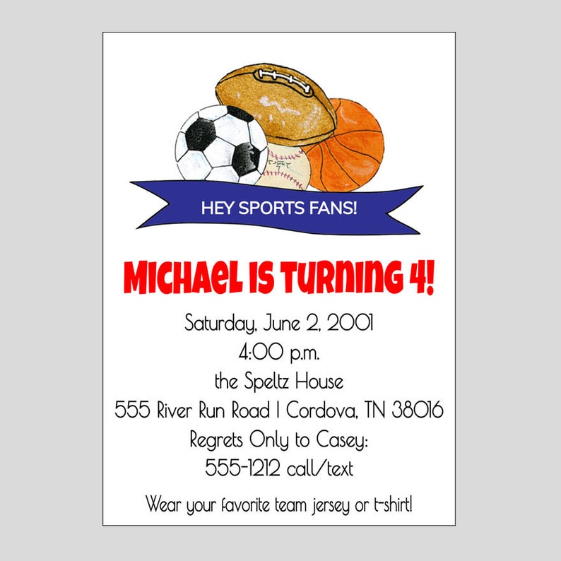 Sports Invitation All Start Birthday Party Editable Template Etsy