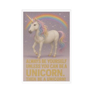 Ensemble de cartes postales licorne fantaisiste, cartes de voeux magiques, décoration arc-en-ciel, cadeaux d'anniversaire, impressions d'art inspirantes, papeterie unique