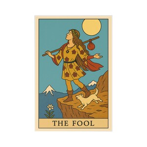 Jeu de cartes postales inspirées de tarot | 7 cartes de motivation | Décoration spirituelle, Cadeaux uniques, Papeterie avec affirmation, Impressions d'art
