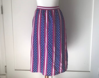 Vintage Sasson polkadot delight skirt/pockets/1980s/Retro/Petite