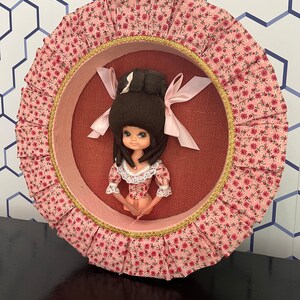 Vintage 3D Doll wall art/handmade/rare find/one of a kind/funky