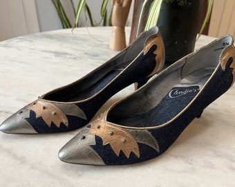 Vintage denim, Candies kitten heels | 1980s | Funky |Rare Find