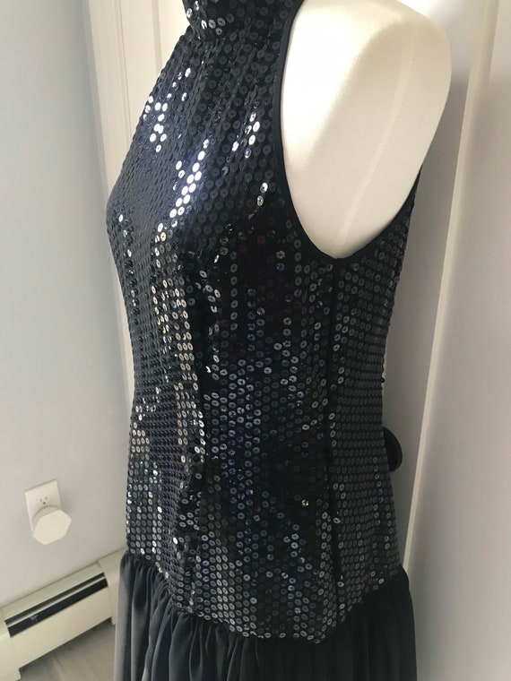 Amazing Vintage Nan Duskin 1980s sequin drop wais… - image 3