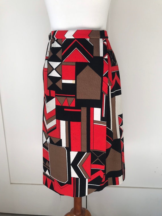 1970s Funky skirt/geometric/mod/Bold - image 1