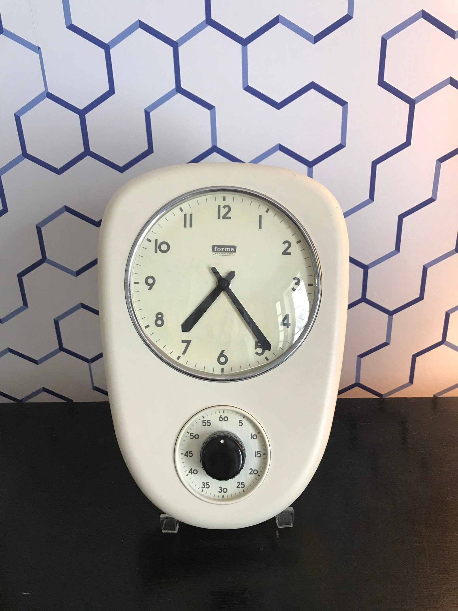 Awesome MCM Forme Wall Clock with timer Etsy