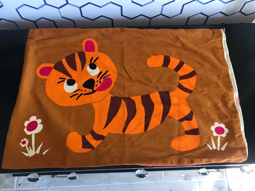 Amazing MOD/MCM Tiger Pillow Case Etsy