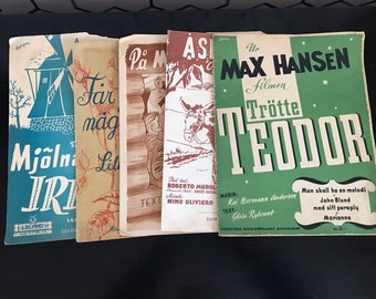 Vintage sheet music lot