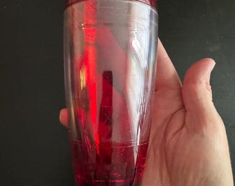 Vintage Guzzini Campari Shaker Red Acrylic Cocktail Mixer Barware Italy