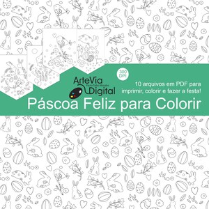 Coloriages de Pâques. Dessins de lapins, d'œufs, etc. pour colorier et décorer la maison pour Pâques