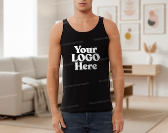 Custom Logo Tank Top, Personalized Company Shirt, Design Your Own Sleeveless Tee, Print Gym Tank Unisex, Summer Gift Workout Tee, Your Logo