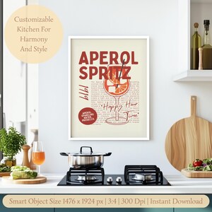 Maqueta PSD de marco de cocina brillante personalizable de 3x4, maqueta de interior de objeto inteligente moderno, plantilla de Photoshop de escena de cocina para exhibición de arte de pared