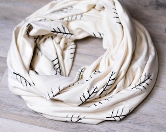 Infinity Scarf - Winter Forest Ivory