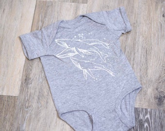 Baby Bodysuit - Grey Whale