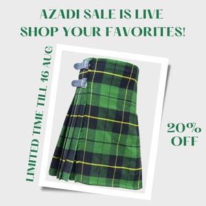 Schottischer Schottenkaro Tartan Kilt von Wallace