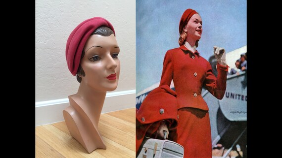 Her High Flying Ways - Vintage 1950s Rose Pink Vel