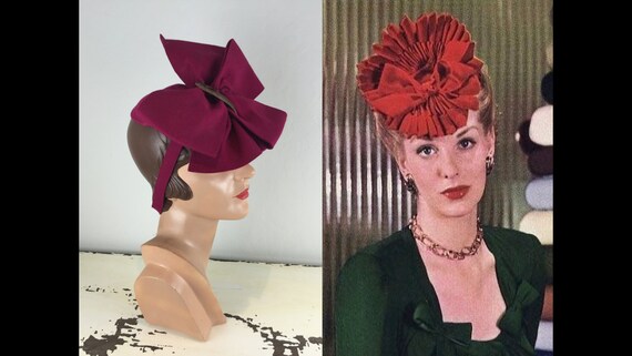 Her Face Was Resting - Vintage 1940s WW2 Magenta W