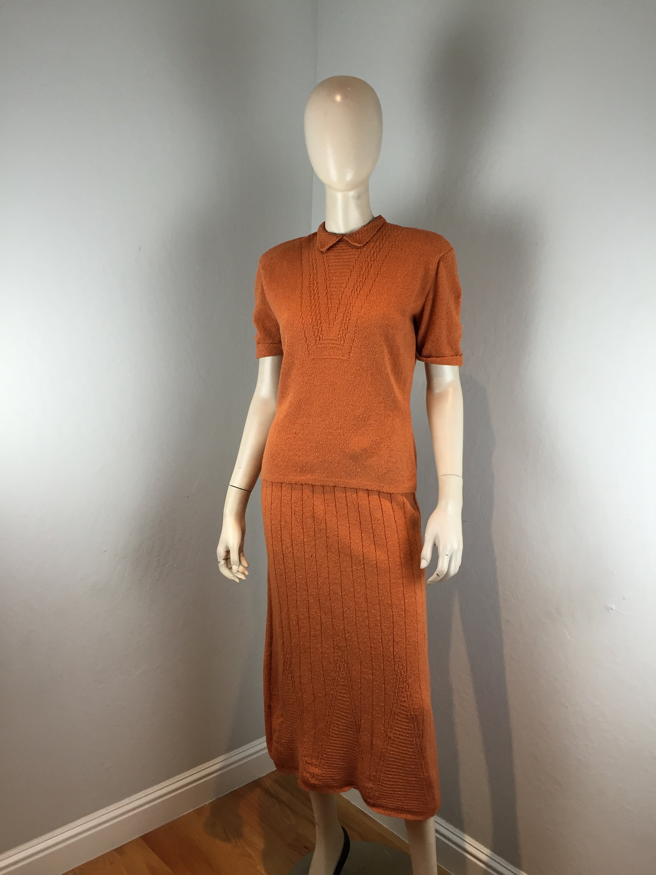 Wool Knit Dress 40s - Etsy Canada